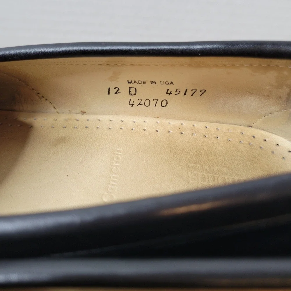 Allen Edmonds Cameron Black Leather Penny Loafers Mens 12 D 42070 Made in USA
